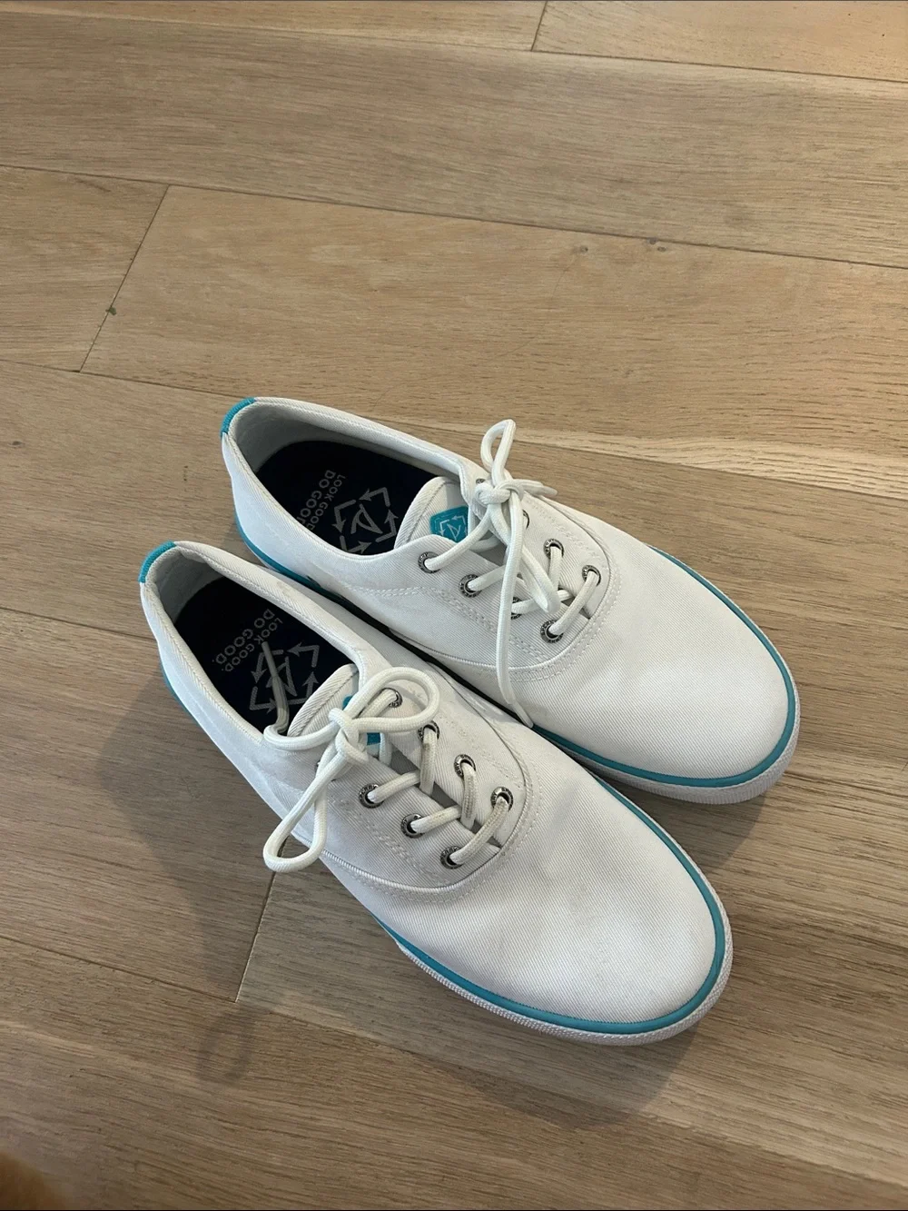 Sperry white and blue sneakers
